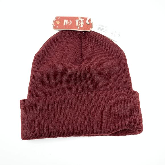 American Needle Unisex Burgundy Beanie Knitted NEW - Picture 2 of 2